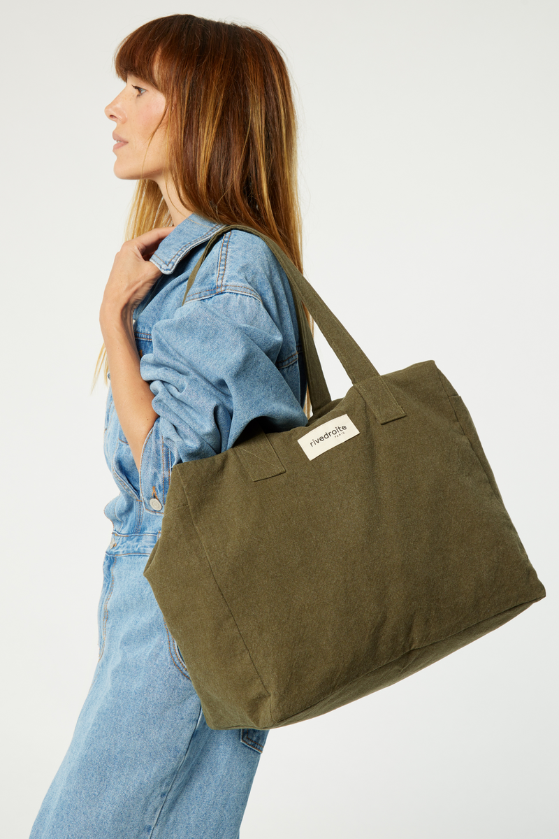 Célestins le sac 24 heures - Coton recyclé Kaki