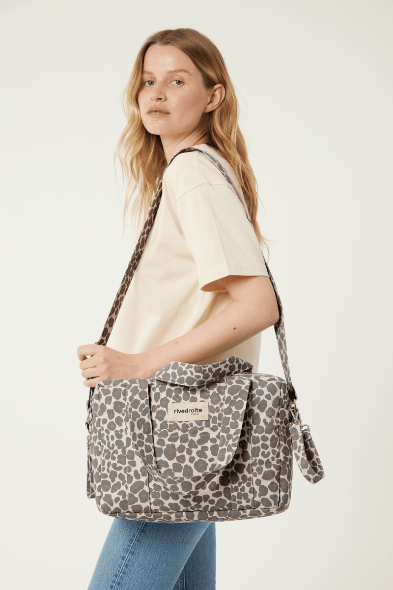 Mini Darcy l'anti-sac à langer - Polycoton recyclé Léopard Gris