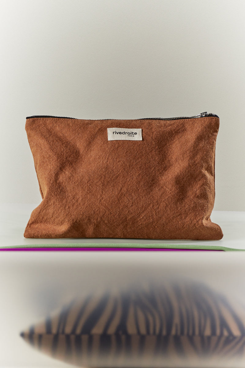 Barbette Medium la pochette - Coton recyclé camel