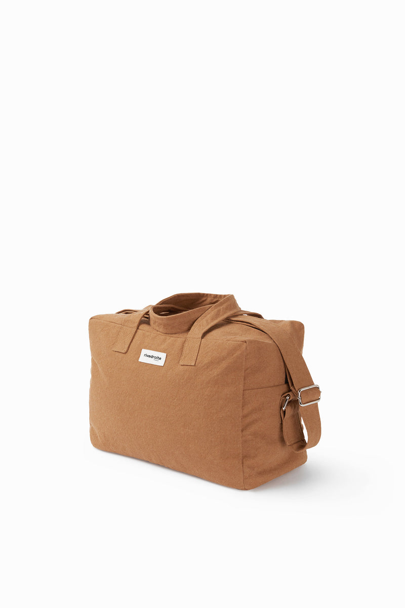Sauval the city bag Recycled cotton camel – Rivedroite Paris - Main Image