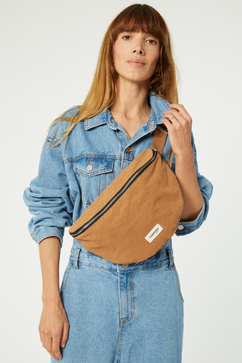 Custine XL le sac banane - Coton recyclé Camel