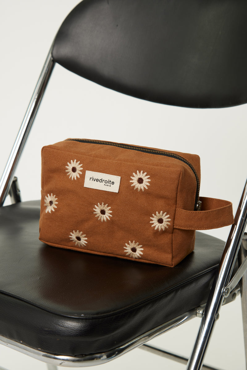 Tournelles la trousse XL - Coton Recyclé Camel Tournesol