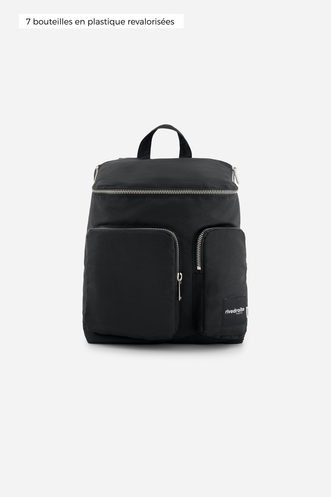 Abel le sac à dos Polyester recyclé Noir – Rivedroite Paris