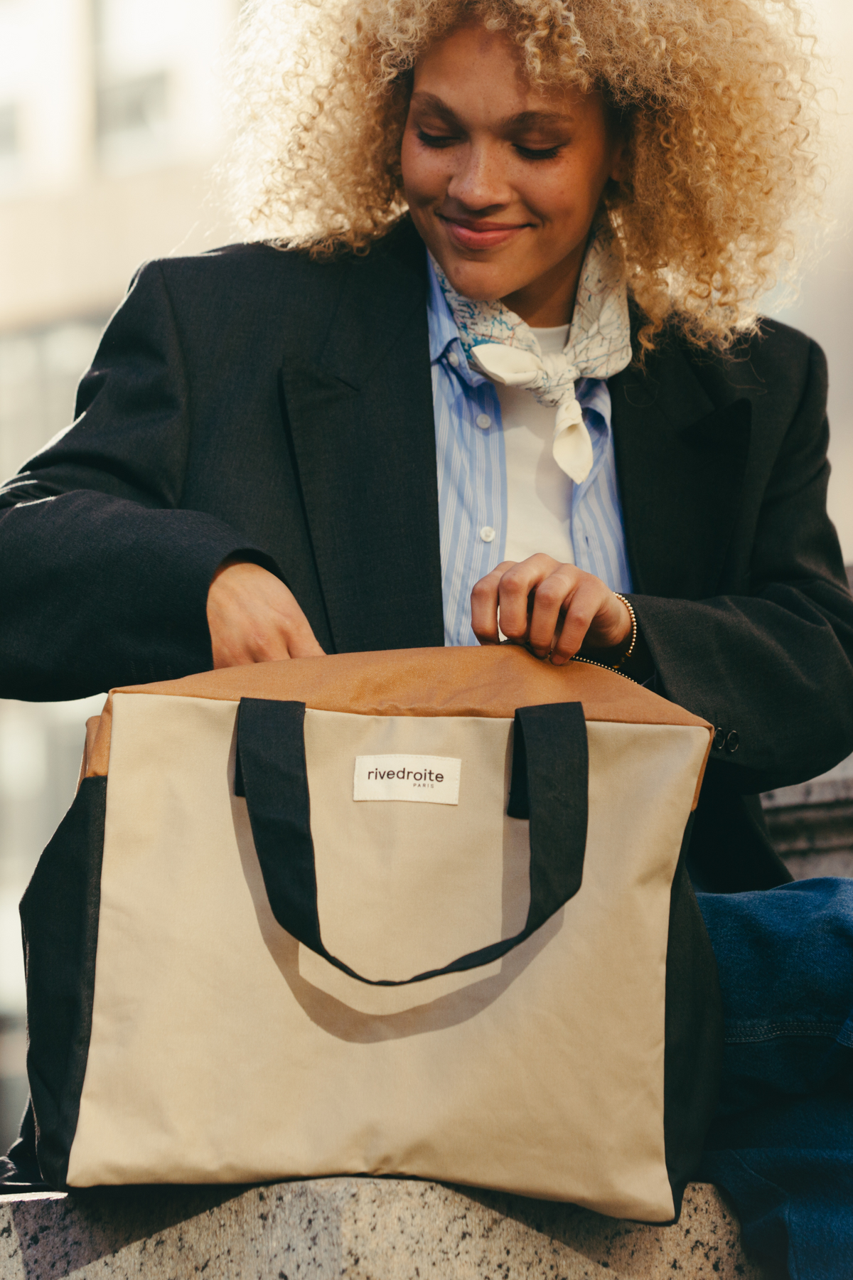 SAC À LANGER FÉLICITÉ upcyclé céladon