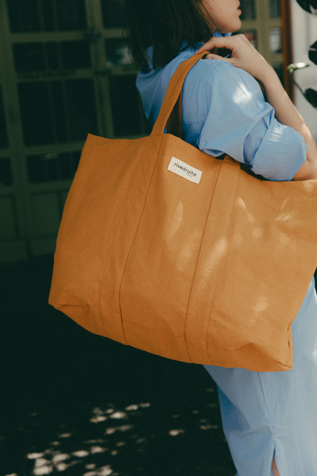 Marcel XS the city tote - Recycled cotton Tumeric orange