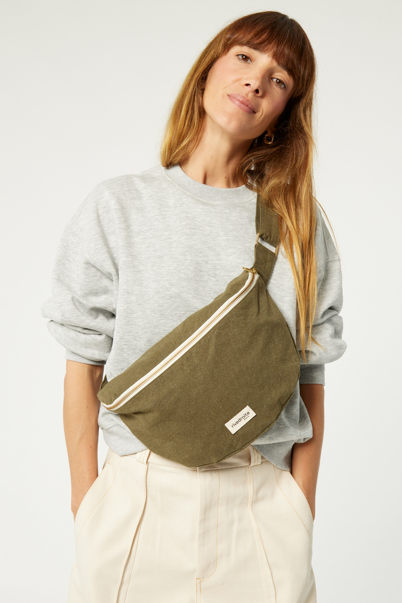 Custine XL le sac banane - Coton recyclé Kaki