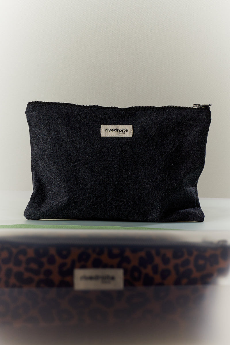 Barbette Medium la pochette - Coton recyclé noir