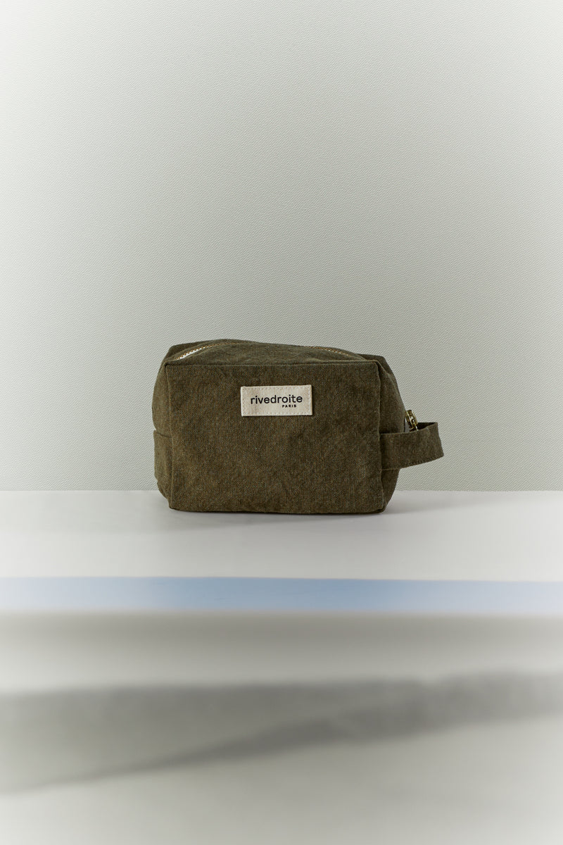 Tournelles la petite trousse - Coton recyclé Kaki