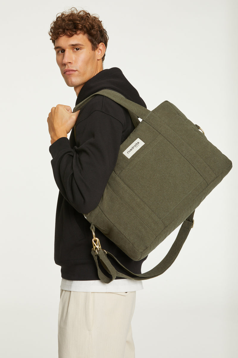 Darcy l'anti sac à langer - Coton recyclé Kaki