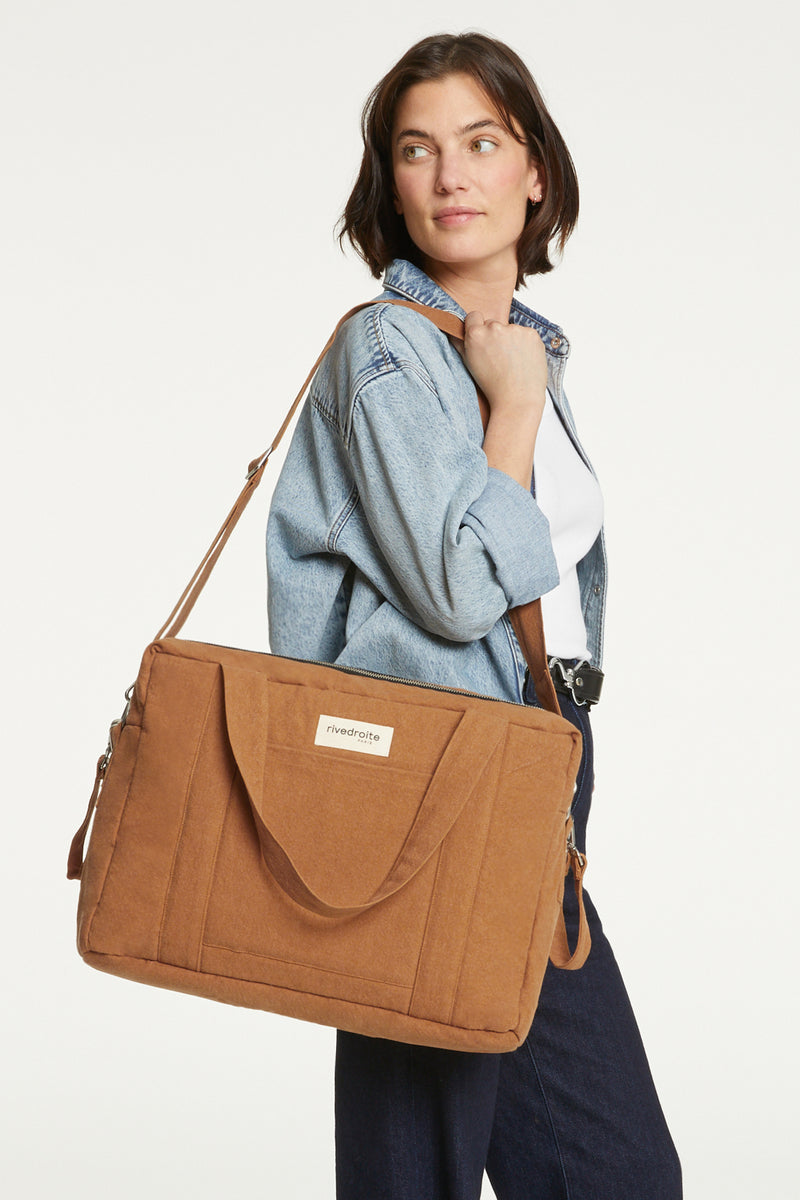 Darcy l'anti sac à langer - Coton recyclé camel