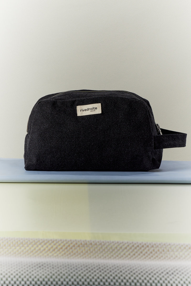 Hermel la trousse de toilette - Coton recyclé noir