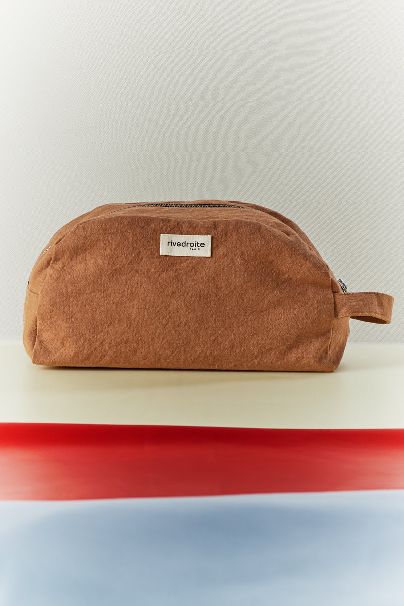 Hermel la trousse de toilette - Coton recyclé camel