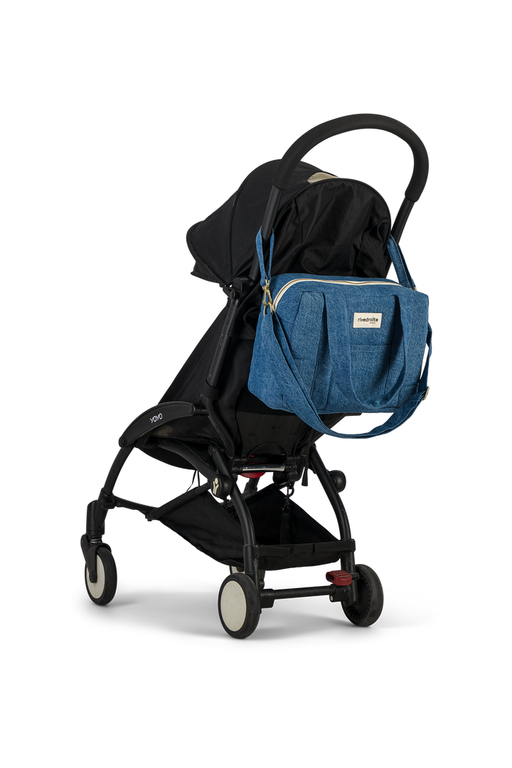 Mini Darcy the anti diaper bag - Stone washed denim – Rivedroite Paris