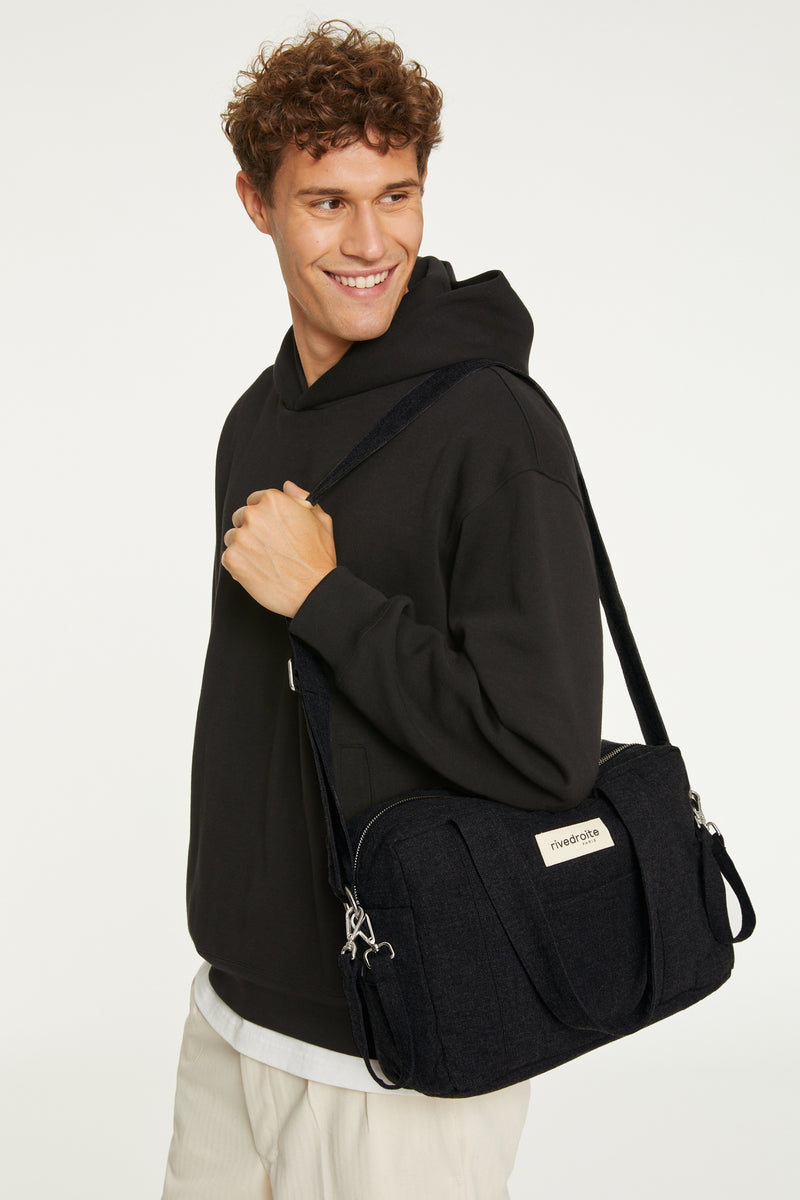 Mini Darcy l'anti-sac à langer - Coton recyclé Noir