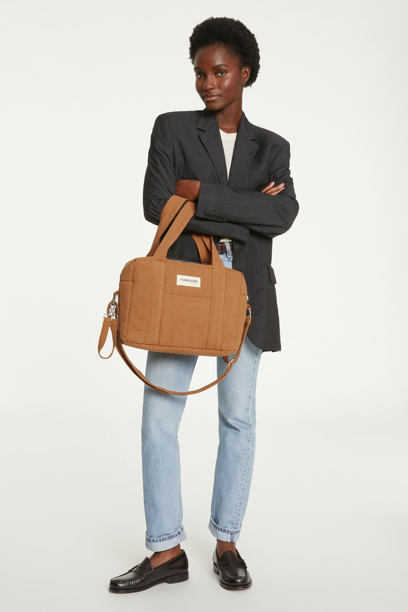 Mini Darcy l'anti-sac à langer - Coton recyclé Camel