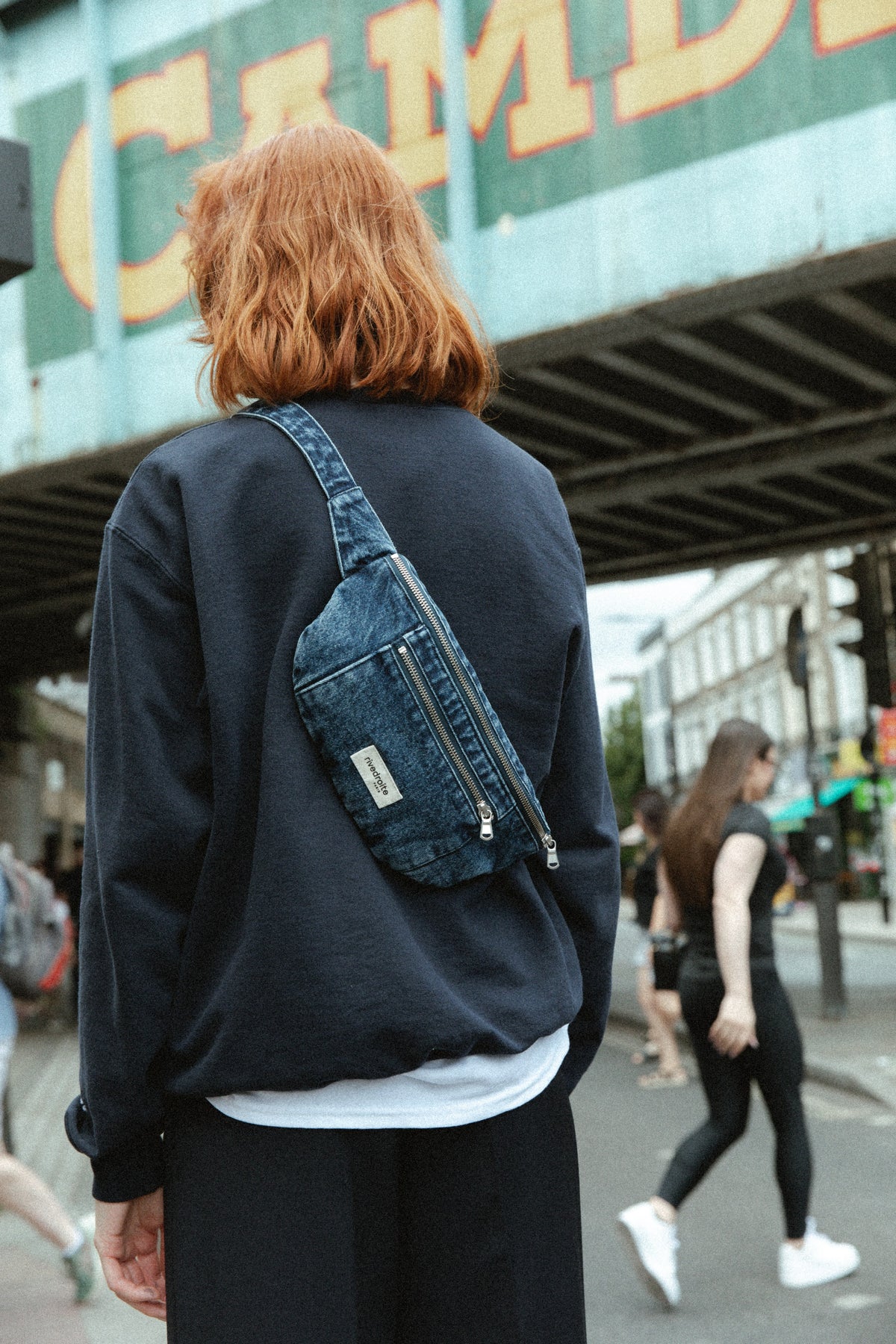 Orsel the new waist bag Upcycled denim Aged Denim