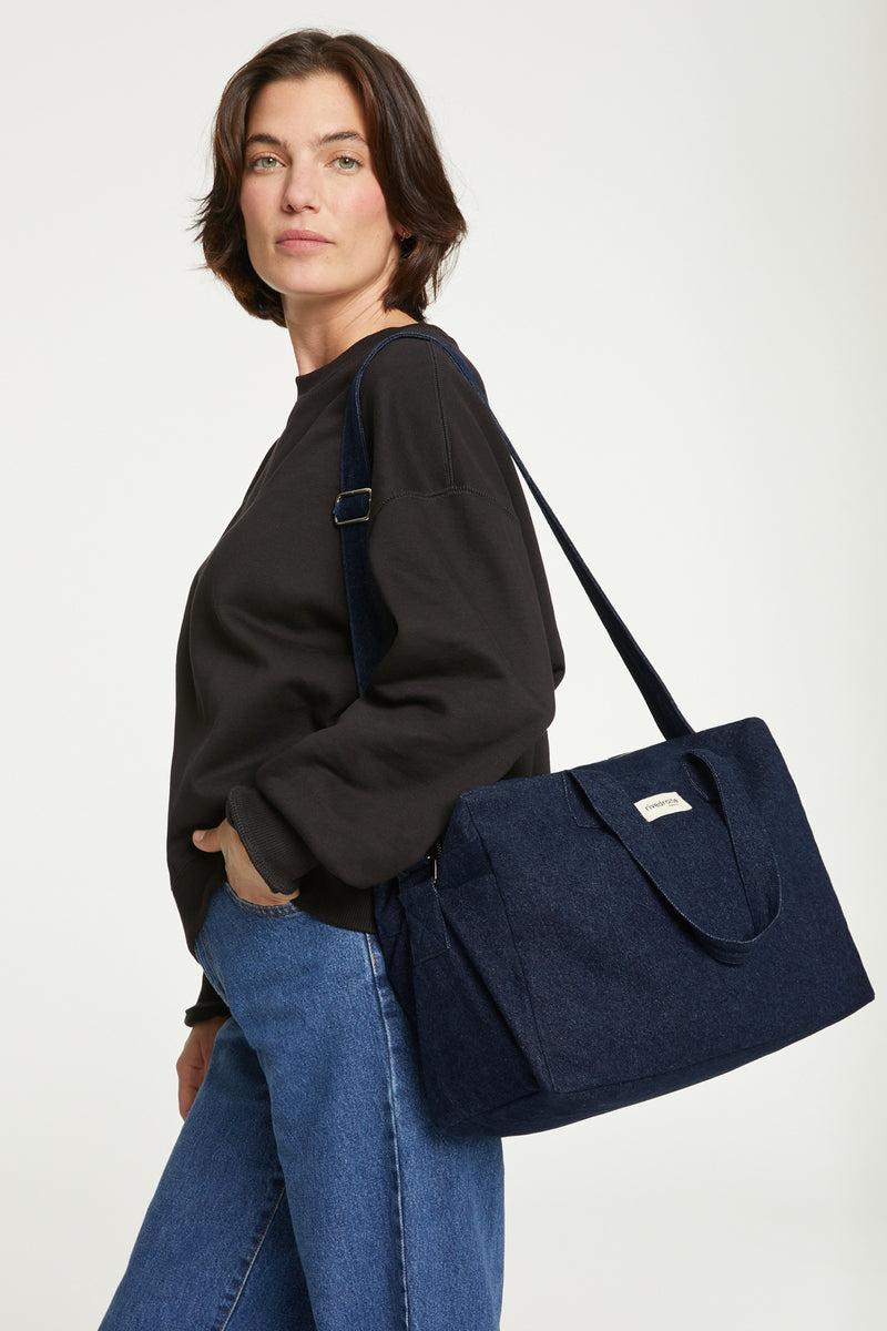 Sauval le city bag - Denim Brut recyclé