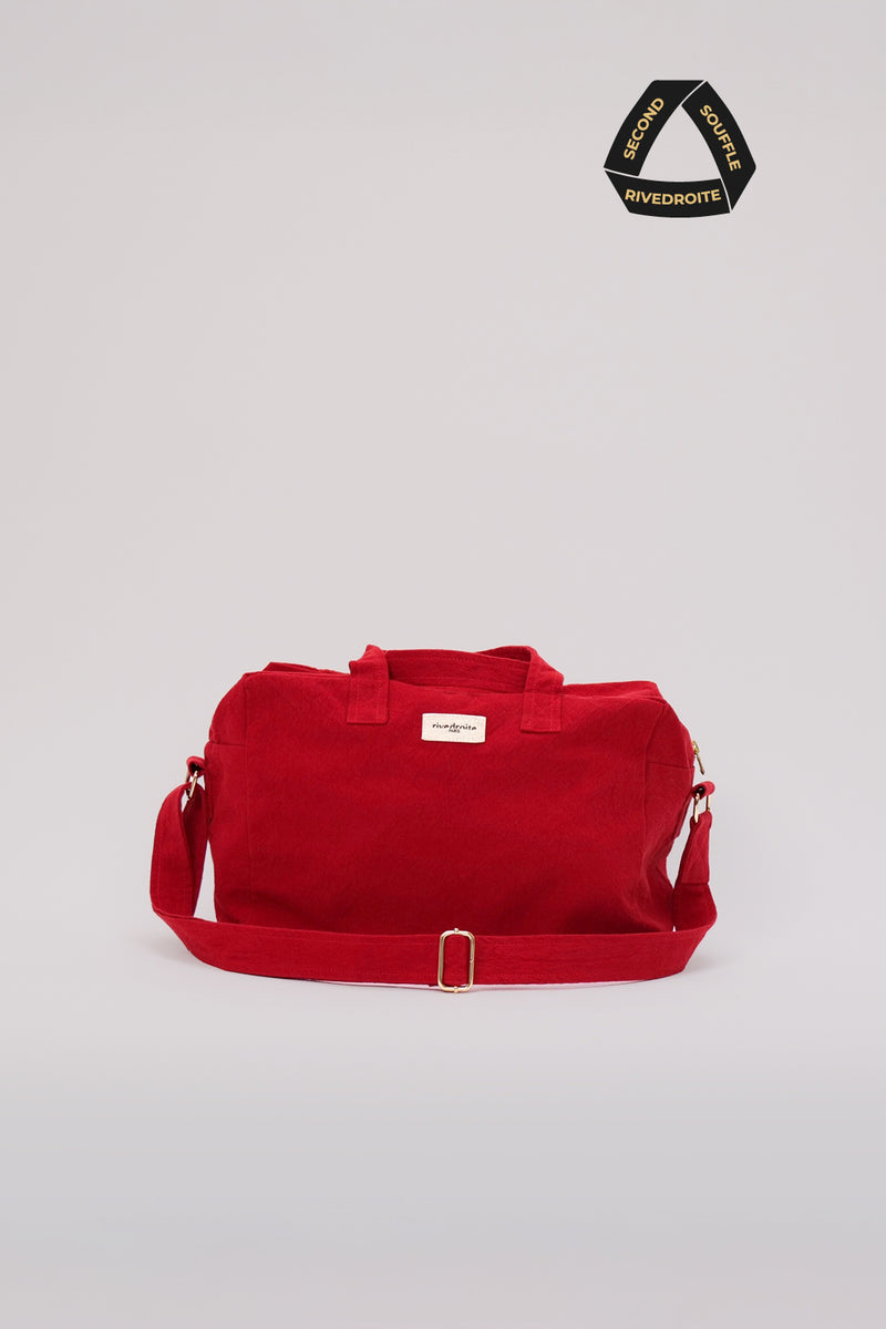 SECOND SOUFFLE │ Sauval le city bag - Coton Recyclé rouge vibrant