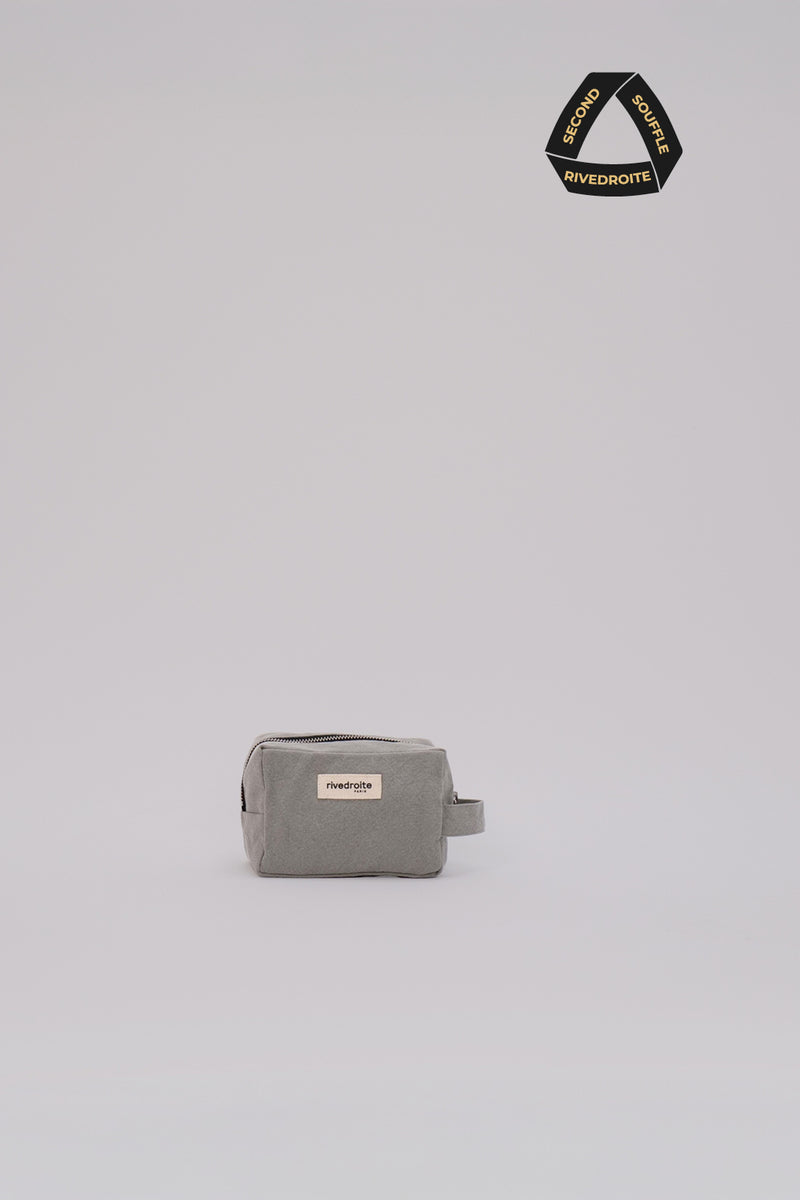 SECOND SOUFFLE │ Tournelles la petite trousse - Coton recyclé gris givré