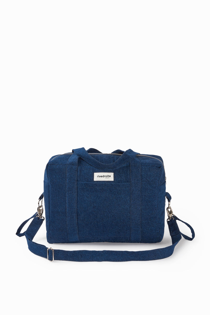 Darcy l'anti sac à langer brodé - Denim Brut recyclé