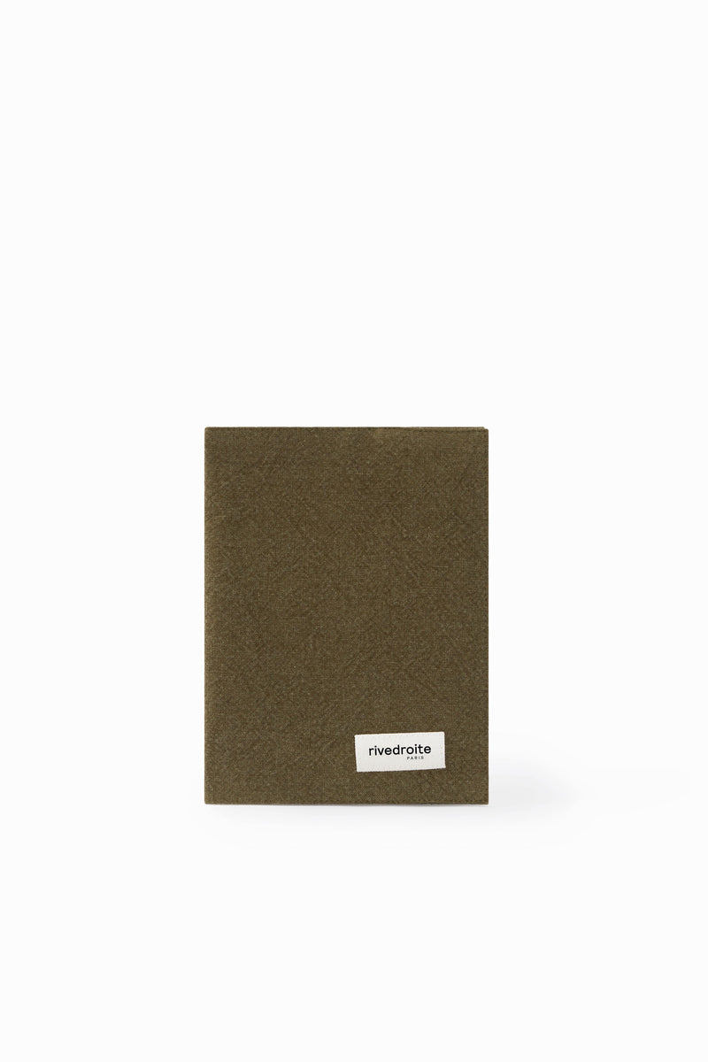 Gabin le protège carnet de santé - Coton recyclé Kaki